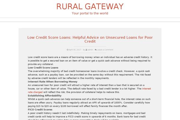 ruralgateway.org.uk site used New Zea