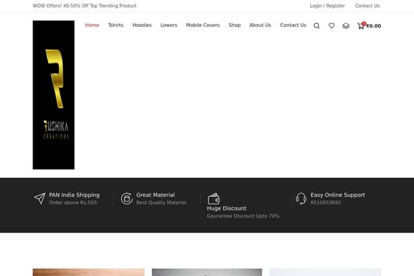 rushikacreations.com site used Thegrace