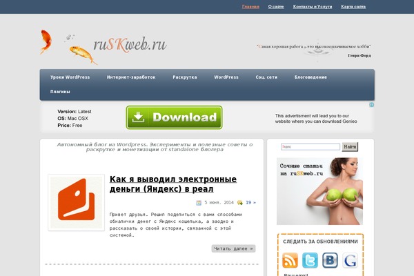 ruskweb.ru site used Ruskweb