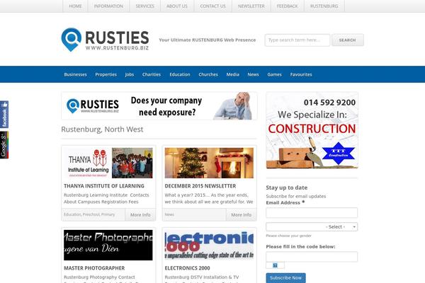 rustenburg.biz site used Fusiontheme