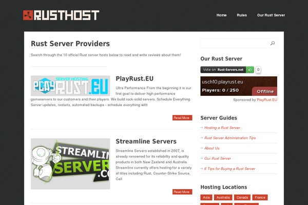 rusthost.net site used Great