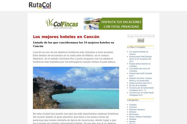 rutacol.com site used Twenty Ten