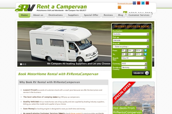 rentacampervan theme websites examples