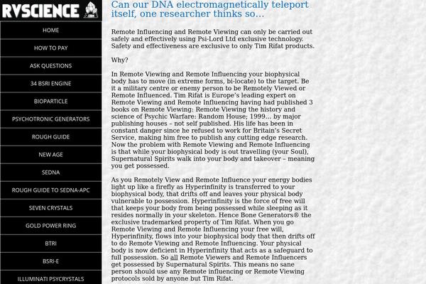 rvscience.com site used Divi Child