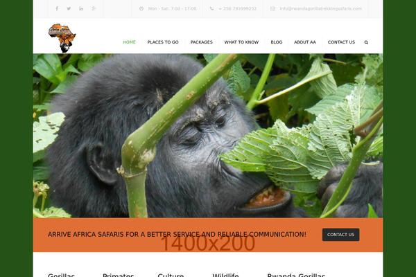 Safaris theme websites examples