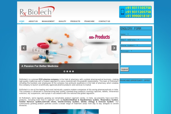 rxbiotech.in site used Trends