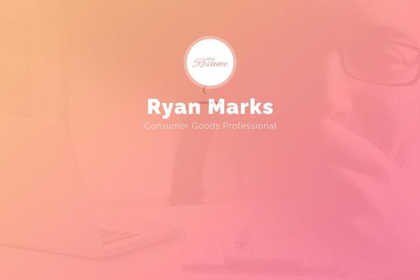 ryanemarks.com site used Resumiwp