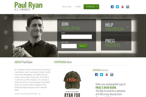 ryanforcongress.com site used Ryanforcongress