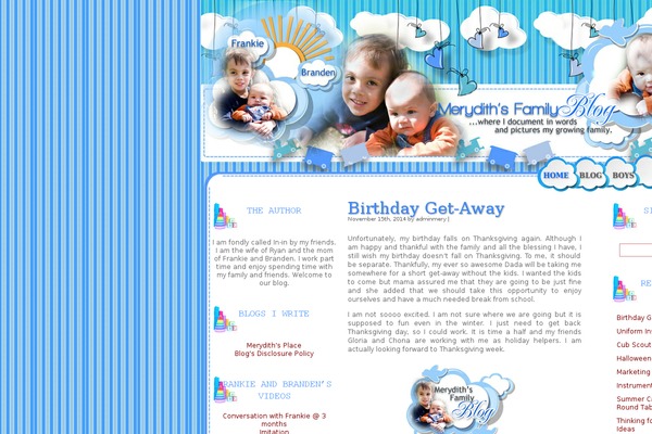 ryanmerydithfrancis.com site used Merydithfamilyblog