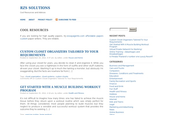 WordPress website example screenshot