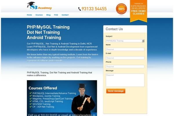 s3academy.in site used S3training.com