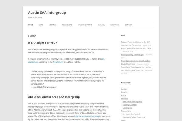 saa-austin.org site used Twentytwelve-clone