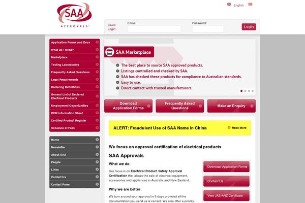 saaapprovals.com.au site used Saa-custom