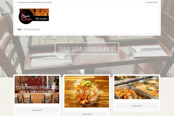 sabaisabaithai.com site used Organic-restaurant