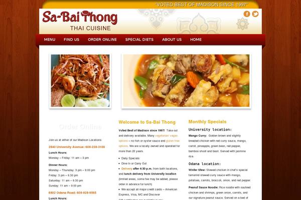 sabaithong.com site used Restaurateur