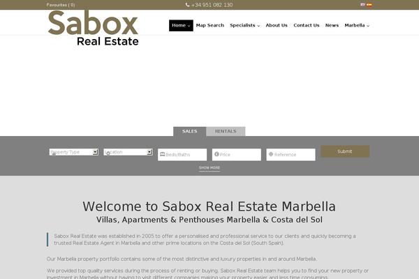 saboxrealestate.com site used Marbella-theme