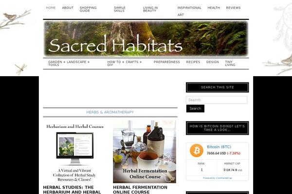 sacredhabitats.com site used Blogsia