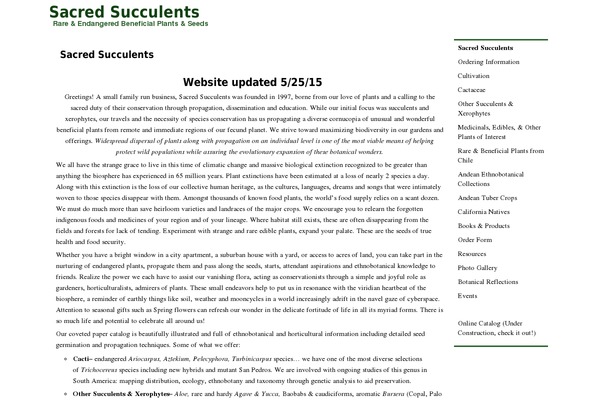 sacredsucculents.com site used Constructor