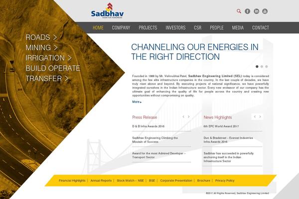 sadbhaveng.com site used Sadbhav