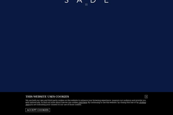 sade.com site used Sade