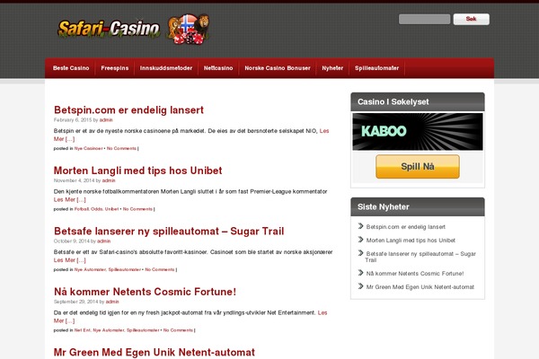 safari-casino.com site used Doubleup Theme