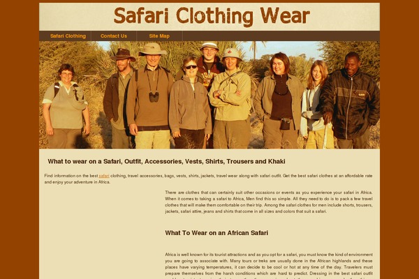 safariclothingwear.com site used Clothing