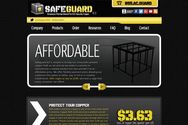 Safeguard theme site design template sample