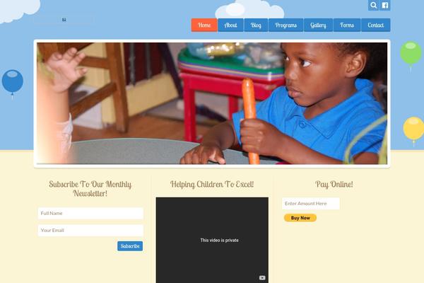 Happy Kids theme site design template sample