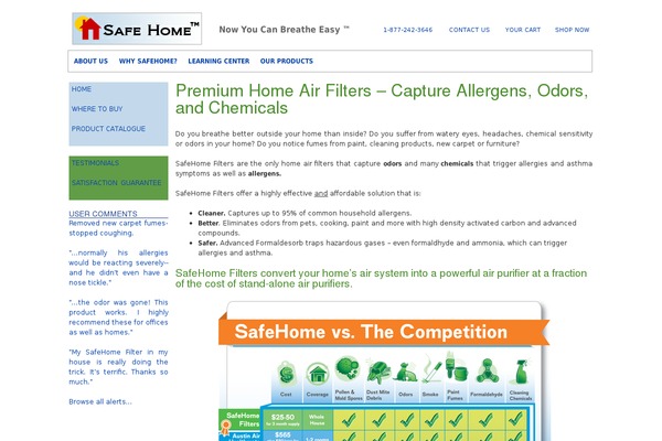 safehomefilters.com site used PHP Ease