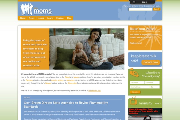 safemilk.org site used Moms