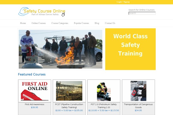 safetycourseonline.ca site used Safetyonlinecourse