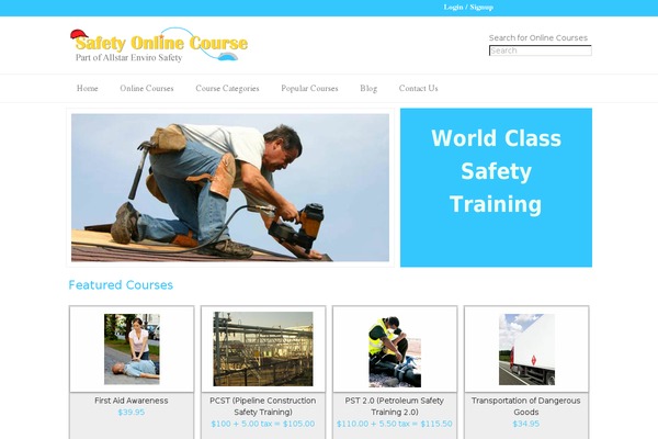 safetyonlinecourse.ca site used Safetyonlinecourse