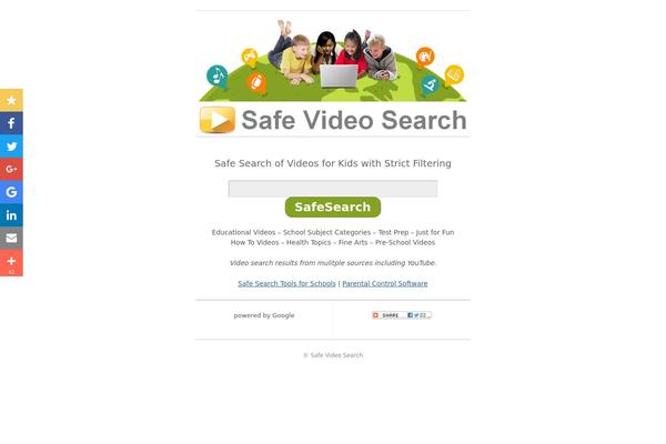 safevideosearch.com site used Safesearchkids