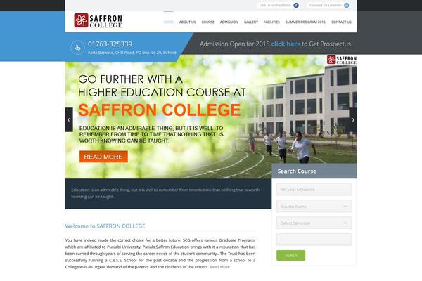 saffroncollege.com site used My College