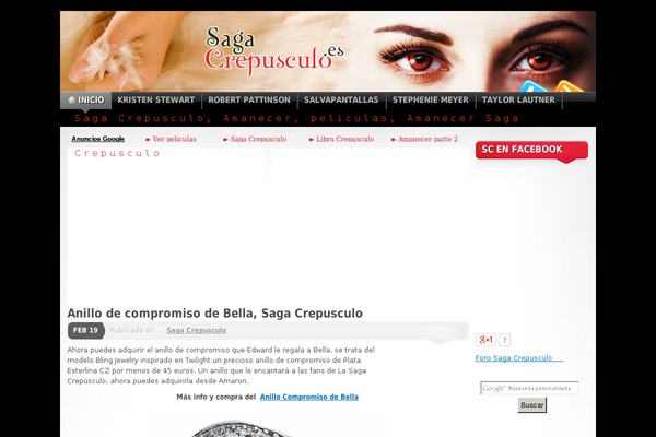 sagacrepusculo.es site used Crepusculo