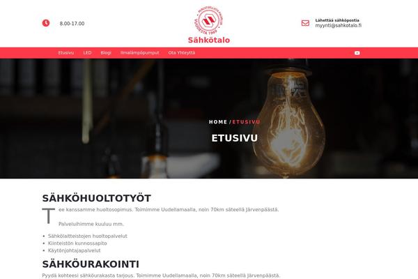 sahkotalo.fi site used Electrician-services