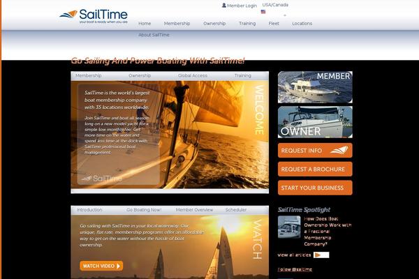 sailtime.com site used Sail-time