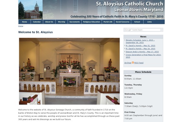 saintaloysiuschurch.org site used St-aloysius-theme