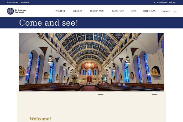 Chapel theme site design template sample