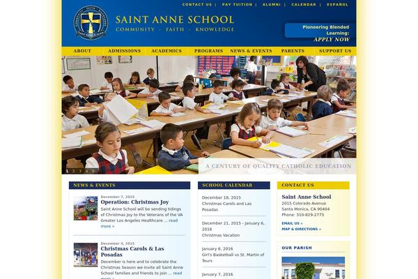 Schools theme site design template sample