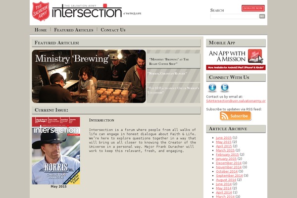 saintersection.org site used Salvationarmy