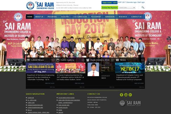 sairam.edu.in site used Sairam