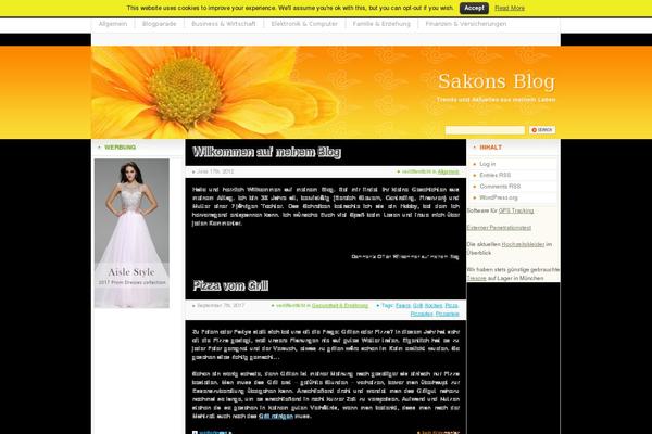 Orange Flower theme site design template sample