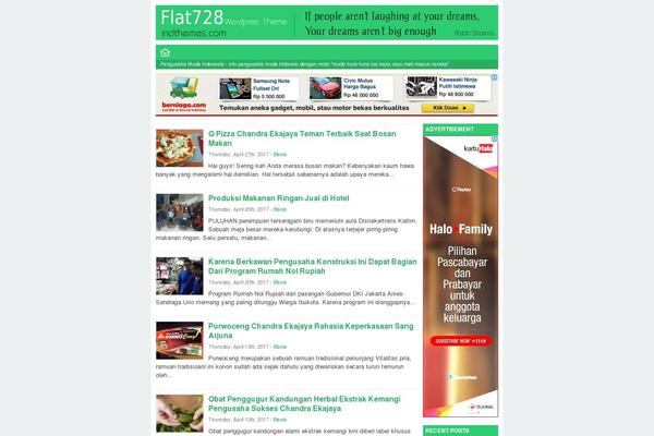 Flat728 theme site design template sample