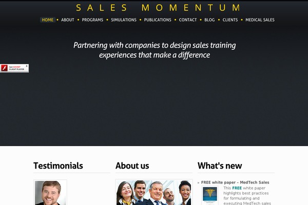 salesmomentum.com site used Geniustheme
