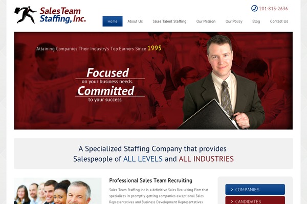 salesteamstaffing.com site used Staffing