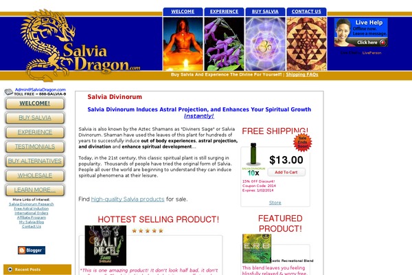 salviadragon.com site used Salvia