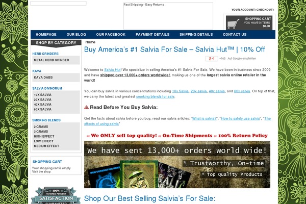 salviahut.com site used Shoptimizer