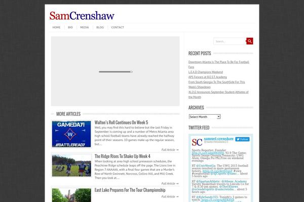 samcrenshaw.com site used Leaf
