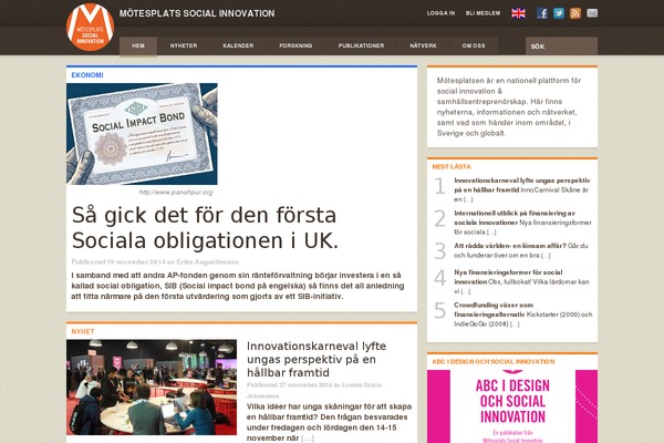 samhallsentreprenor.se site used Socialinnovation